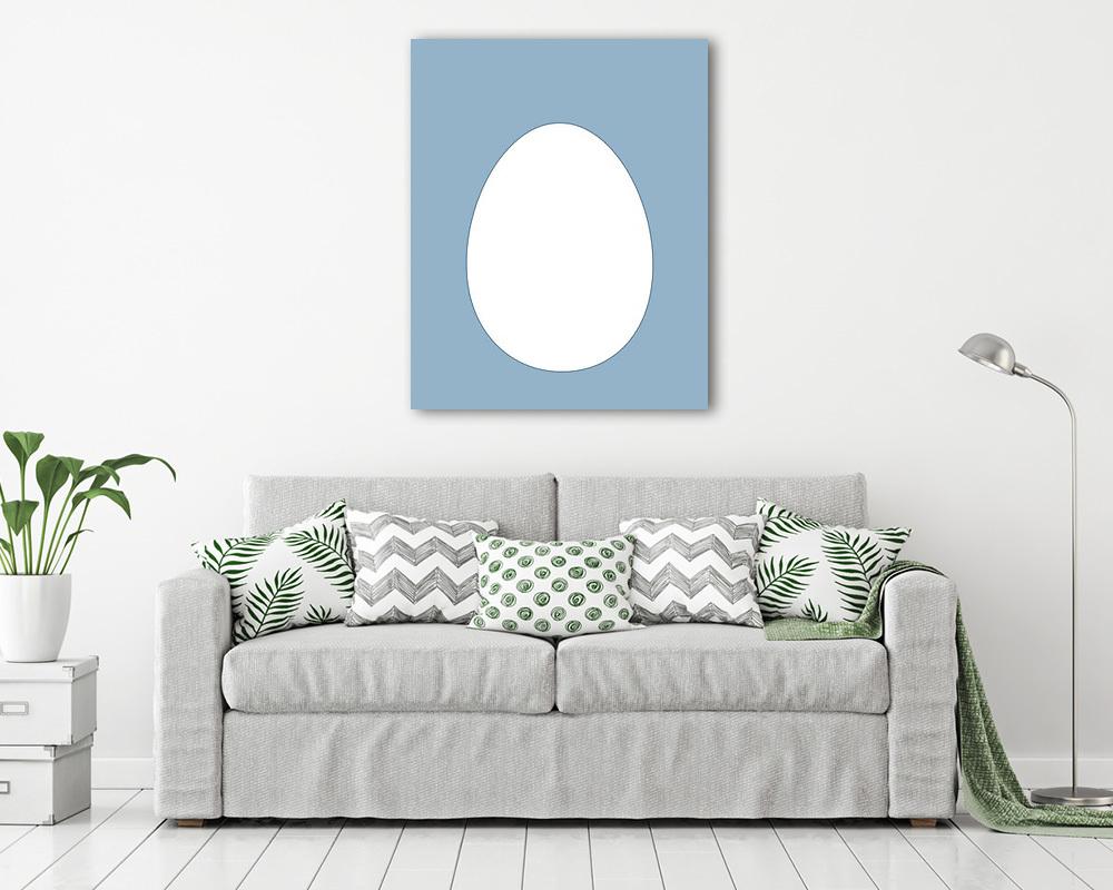 DIY - Tojás, kék háttérrel - vászonkép, falikép vásárlás DIY - Tojás, kék háttérrel (vászonkép) - vászonkép, falikép otthonra és irodába