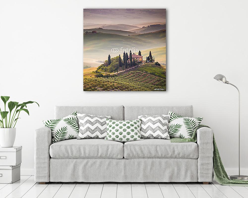 A toszkán táj, Olaszország (többrészes kép) - vászonkép, falikép otthonra és irodába
