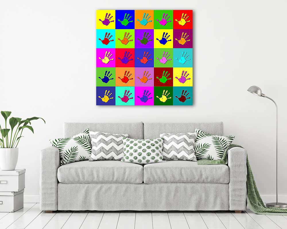 Warhol kezek (bögre) - vászonkép, falikép otthonra és irodába