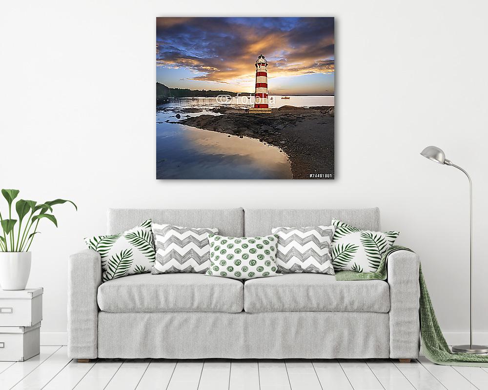 Világítótorony napnyugtakor, Maine, USA - vászonkép, falikép vásárlás Világítótorony napnyugtakor, Maine, USA (vászonkép) - vászonkép, falikép otthonra és irodába