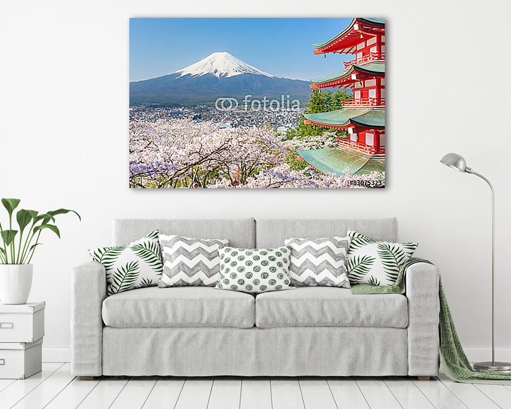 A piros pagoda a Mt. Fuji a háttérben - vászonkép, falikép vásárlás A piros pagoda a Mt. Fuji a háttérben (vászonkép) - vászonkép, falikép otthonra és irodába