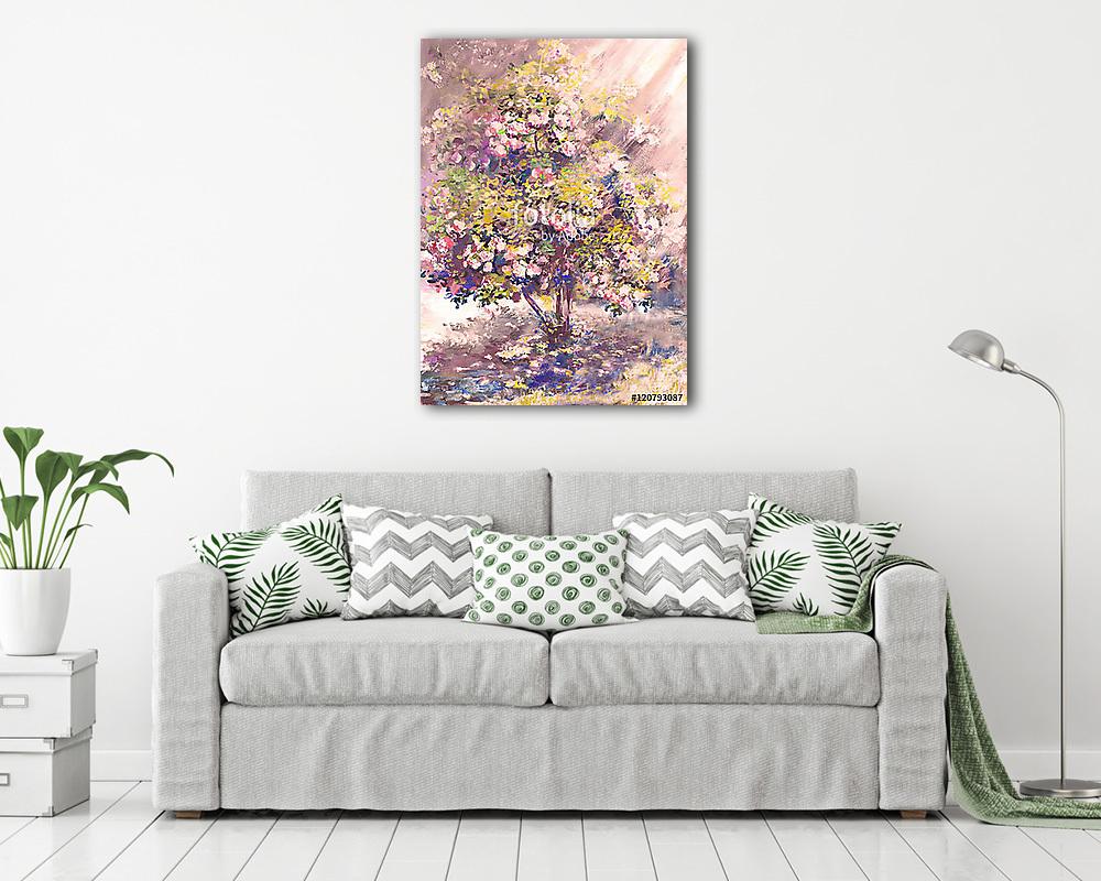 Virágzó bokor (olajfestmény reprodukció) - vászonkép, falikép vásárlás Virágzó bokor (olajfestmény reprodukció) (fotótapéta) - vászonkép, falikép otthonra és irodába