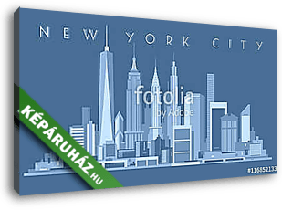 New York City Skyline, - vászonkép 3D látványterv