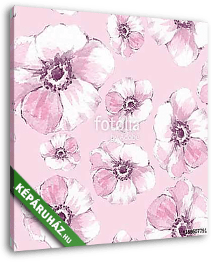 Floral seamless pattern. Watercolor background with delicate flo - vászonkép 3D látványterv