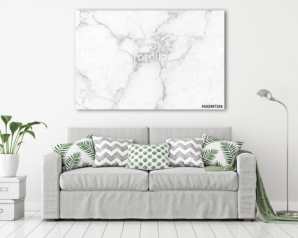 White marble texture background, abstract marble texture (natural patterns) for design art work. Stone texture background. (többrészes kép) - vászonkép, falikép otthonra és irodába