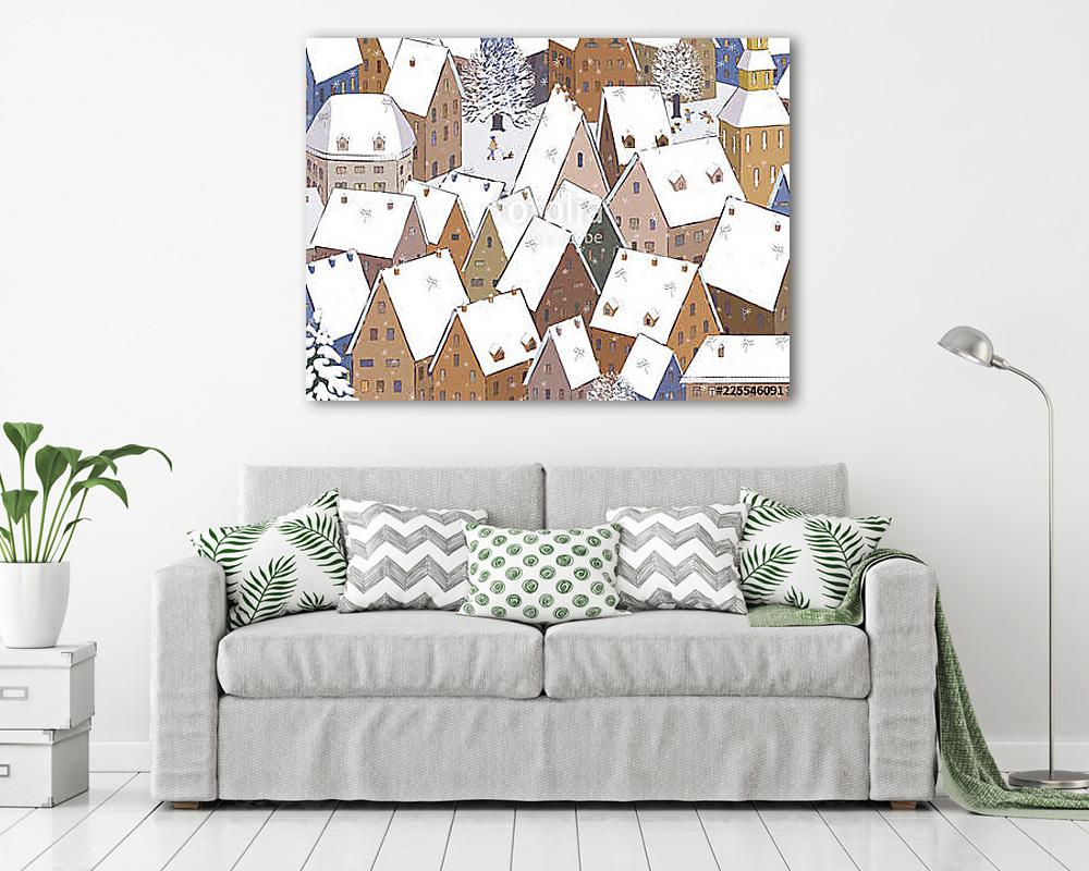 Havas háztetők (bögre) - vászonkép, falikép otthonra és irodába