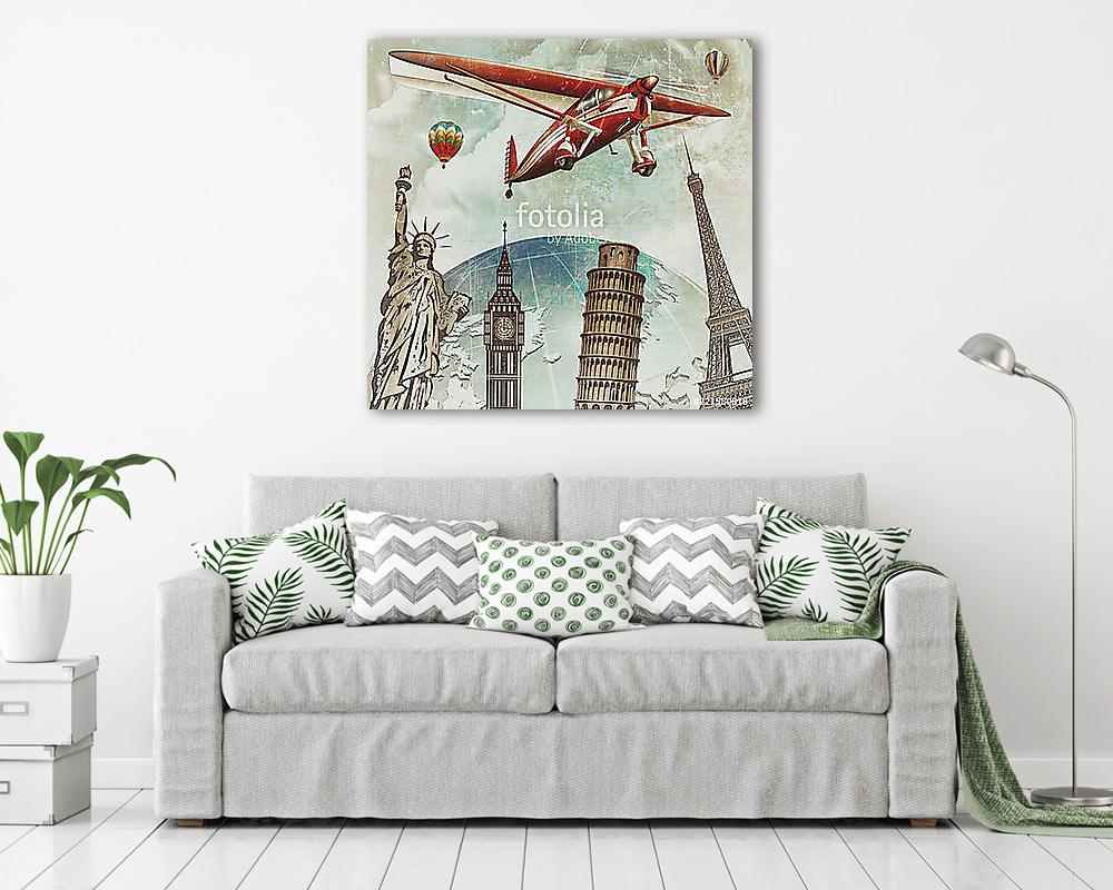 Utazás a világ körül - vászonkép, falikép vásárlás Utazás a világ körül (fotótapéta) - vászonkép, falikép otthonra és irodába