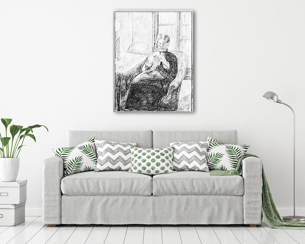 Öreg hölgy kötöget - vászonkép, falikép vásárlás Öreg hölgy kötöget (keretezett kép) - vászonkép, falikép otthonra és irodába