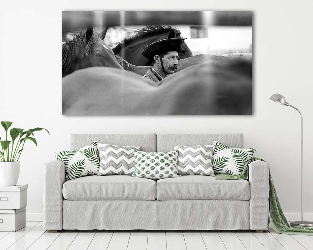 Csikós a Hortobágyon (vászonkép) - vászonkép, falikép otthonra és irodába