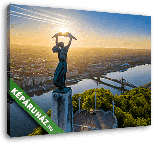 Gellért-hegy, Szabadság-szobor, Budapest - vászonkép 3D látványterv