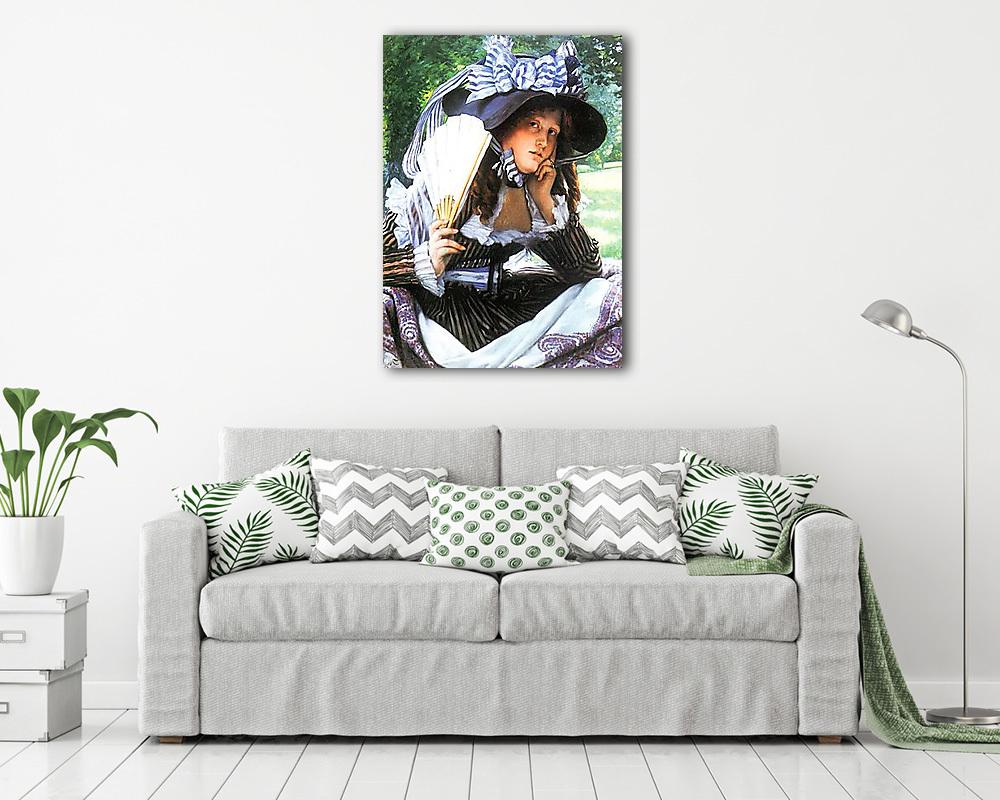 Fiatal nő legyezővel - vászonkép, falikép vásárlás Fiatal nő legyezővel (keretezett kép) - vászonkép, falikép otthonra és irodába