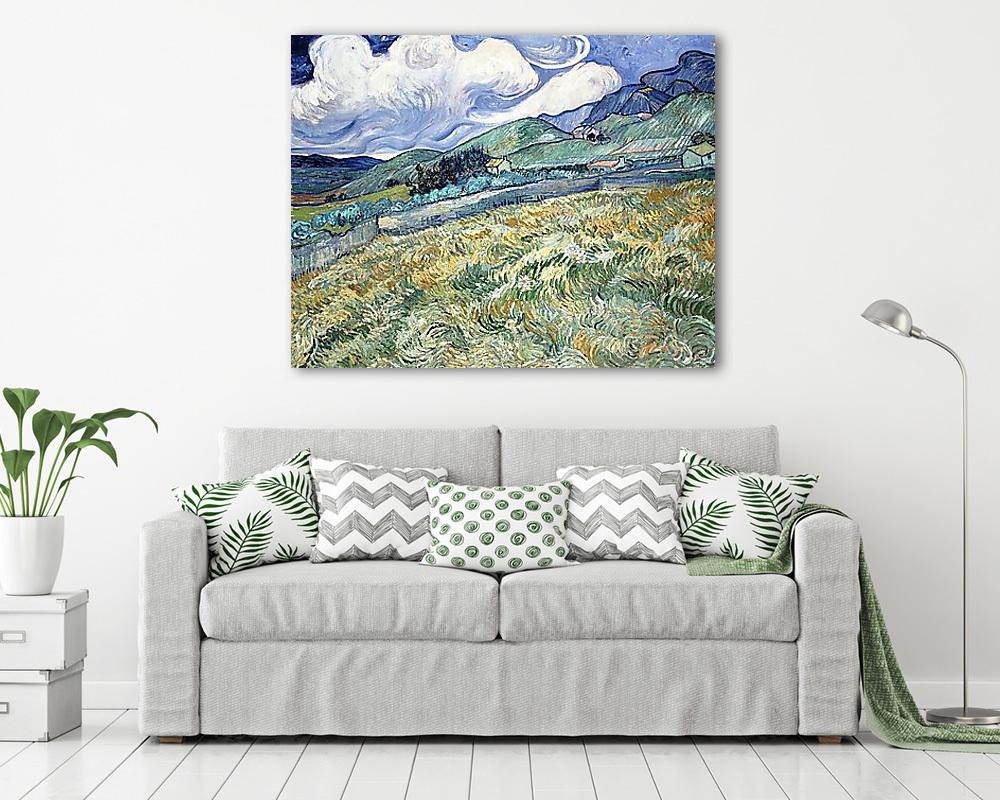 Saint-Rémy-i tájkép (keretezett kép) - vászonkép, falikép otthonra és irodába