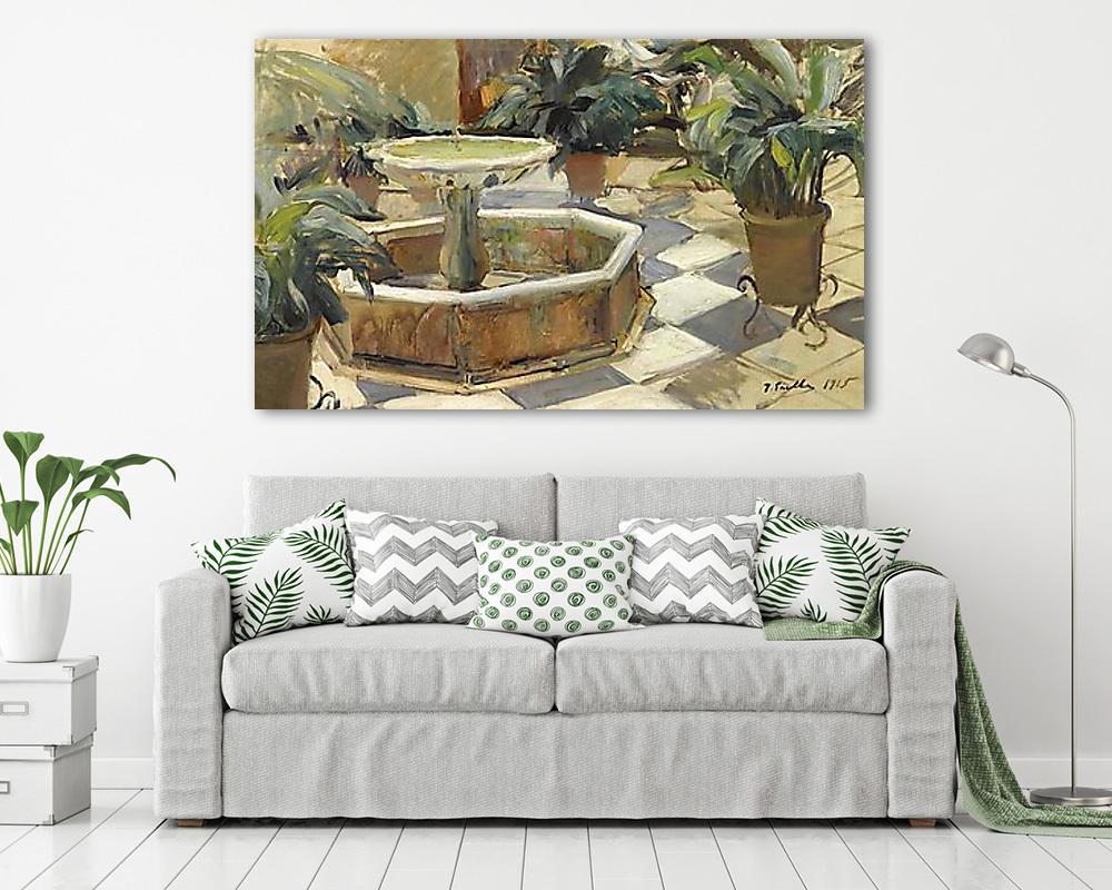 Kút a teraszon (1915) (többrészes kép) - vászonkép, falikép otthonra és irodába