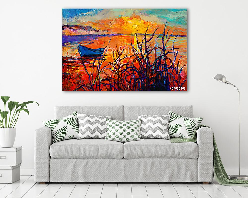 Naplementék az óceán felett - vászonkép, falikép vásárlás Naplementék az óceán felett (fotótapéta) - vászonkép, falikép otthonra és irodába