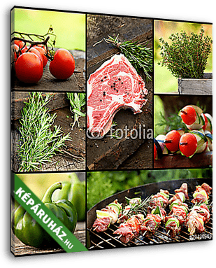 BBQ kollázs - vászonkép 3D látványterv BBQ kollázs - vászonkép 3D látványterv