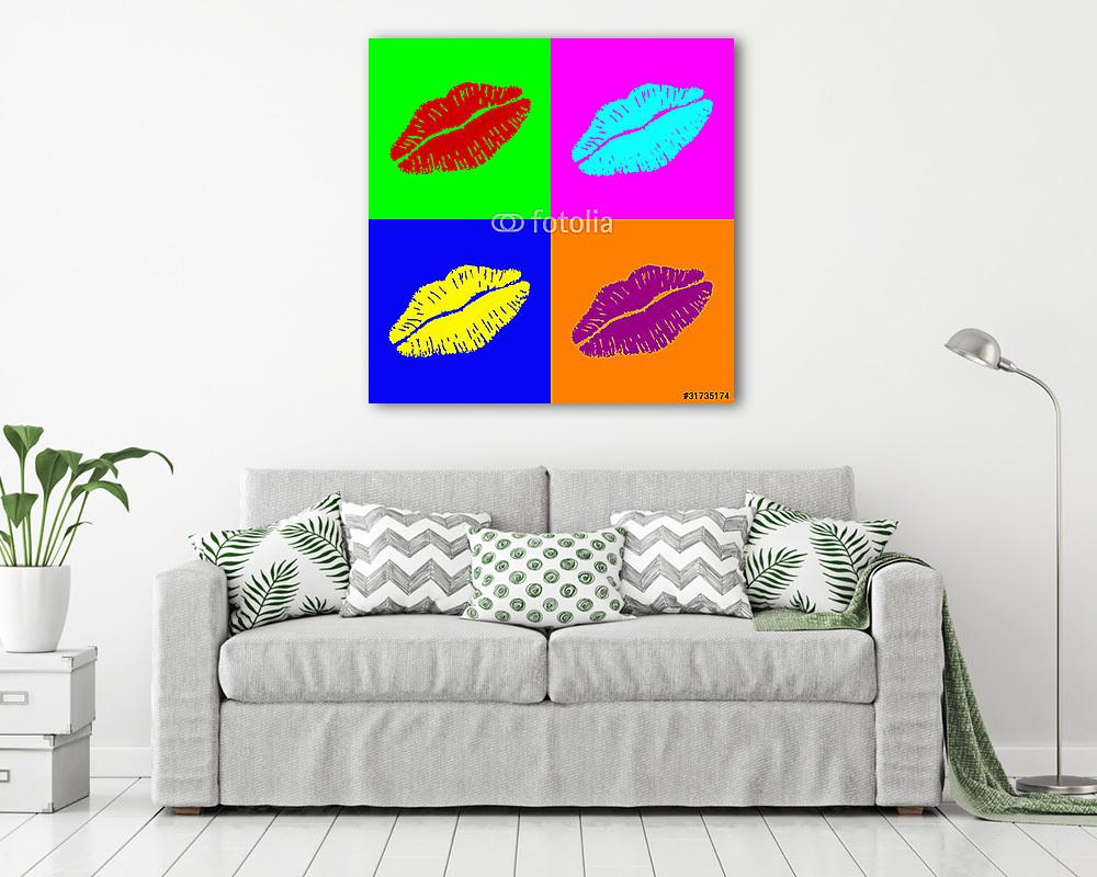Warhol lipps (vászonkép) - vászonkép, falikép otthonra és irodába