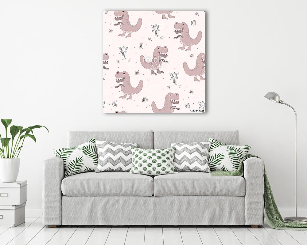 T-Rex-es tapétaminta (fotótapéta) - vászonkép, falikép otthonra és irodába