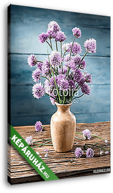 Hagymaavirág csokor vázában - vászonkép 3D látványterv