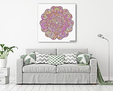 Hand drawn decorative mandala (vászonkép) - vászonkép, falikép otthonra és irodába