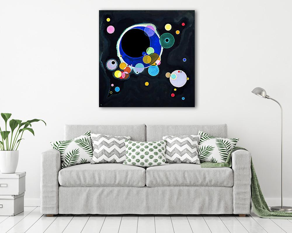 Néhány kör, absztrakt festmény - vászonkép, falikép vásárlás Néhány kör, absztrakt festmény (vászonkép) - vászonkép, falikép otthonra és irodába