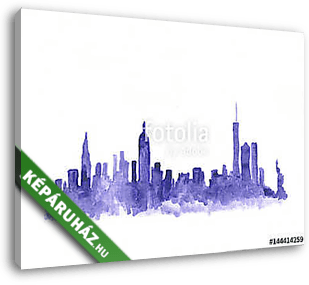 Watercolor skyline of new york city in USA - vászonkép 3D látványterv