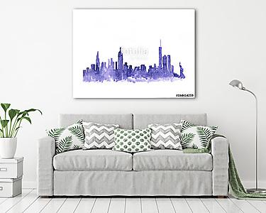 Watercolor skyline of new york city in USA (vászonkép) - vászonkép, falikép otthonra és irodába