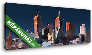 Melbourne városkép - vászonkép 3D látványterv