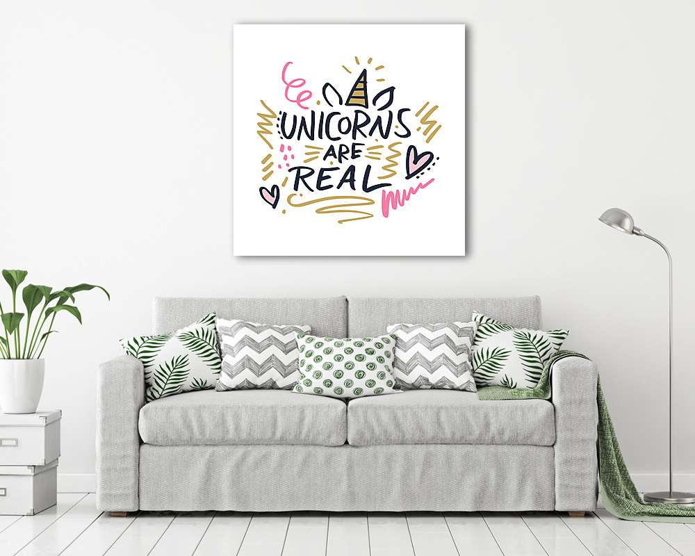 Az unikornisok léteznek - vászonkép, falikép vásárlás Az unikornisok léteznek (vászonkép) - vászonkép, falikép otthonra és irodába