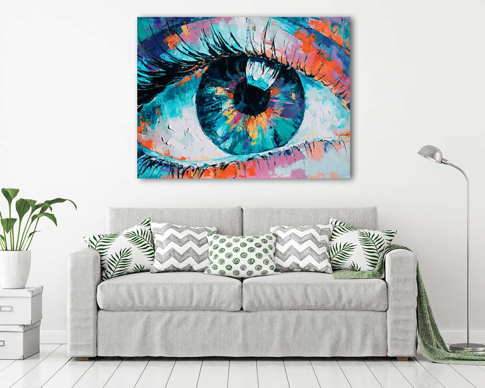 Szem, tekintet színesben - vászonkép, falikép vásárlás Szem, tekintet színesben (vászonkép) - vászonkép, falikép otthonra és irodába