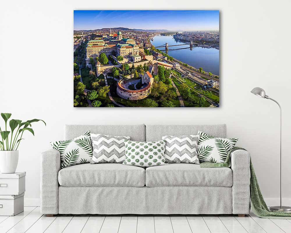 Budai-vár madártávlatból (Budapest) (poszter) - vászonkép, falikép otthonra és irodába