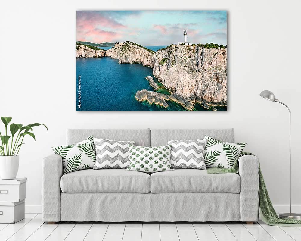 Világítótorony egy görög szigeten - vászonkép, falikép vásárlás Világítótorony egy görög szigeten (vászonkép) - vászonkép, falikép otthonra és irodába
