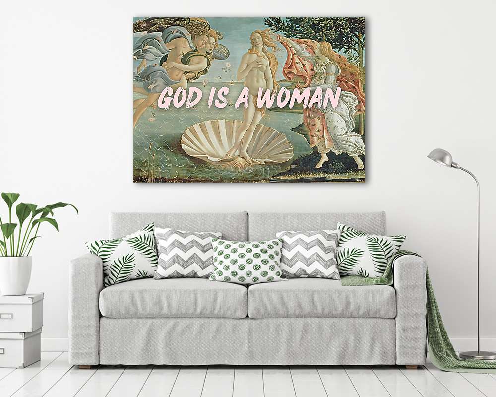 God is a woman - Vénusz születése alapján (Barokk & Graffiti) - vászonkép, falikép vásárlás God is a woman - Vénusz születése alapján (Barokk & Graffiti) (vászonkép) - vászonkép, falikép otthonra és irodába