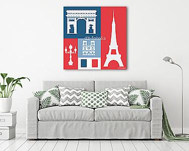 Paris design, vektoros illusztráció. (vászonkép) - vászonkép, falikép otthonra és irodába