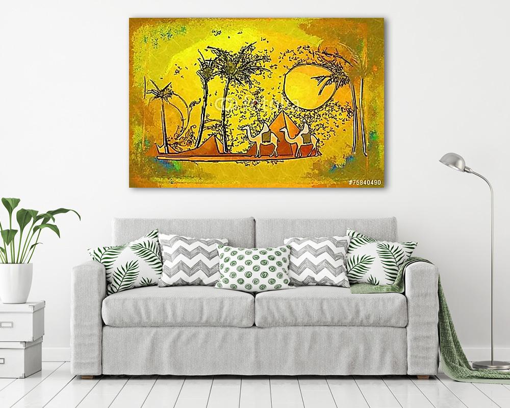 Afrika retro vintage stílusban - vászonkép, falikép vásárlás Afrika retro vintage stílusban (vászonkép) - vászonkép, falikép otthonra és irodába