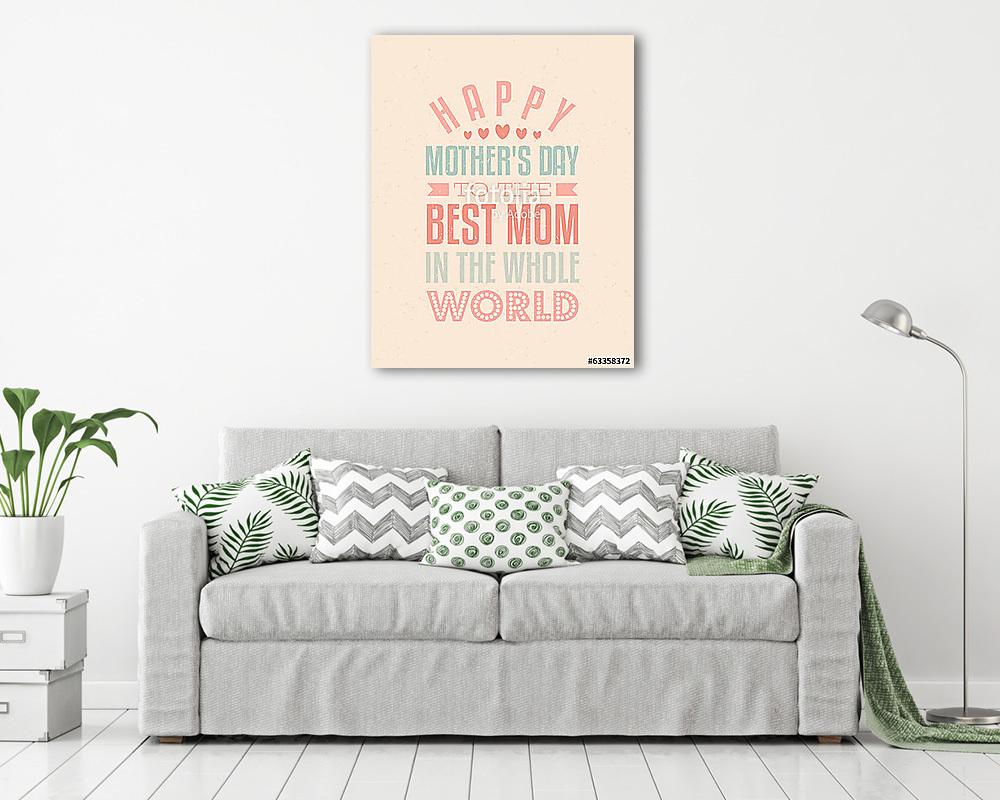 Anyák napja üdvözlőlap (vászonkép) - vászonkép, falikép otthonra és irodába