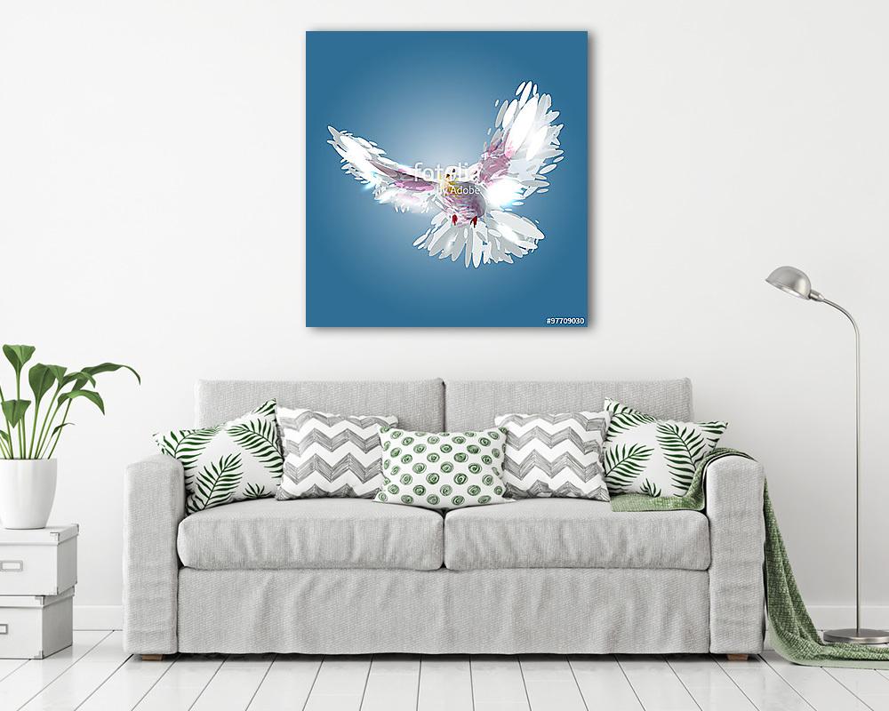 Vektoros illusztráció egy galamb (bögre) - vászonkép, falikép otthonra és irodába