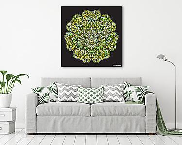 Hand drawn decorative mandala (vászonkép) - vászonkép, falikép otthonra és irodába