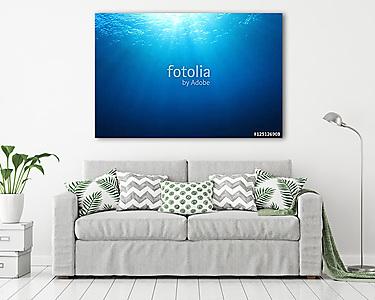 Underwater blue background in sea (vászonkép) - vászonkép, falikép otthonra és irodába