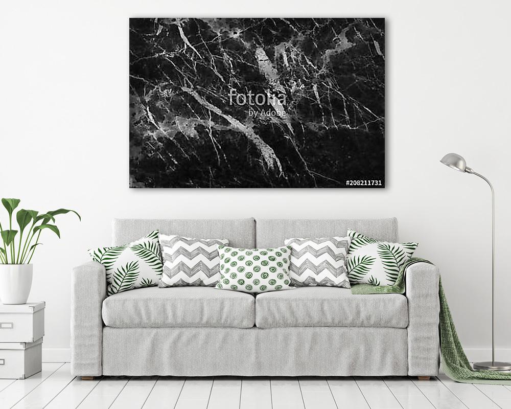 Black gray marble texture in natural pattern with high resolution for background and design art work. Tile stone floor. (többrészes kép) - vászonkép, falikép otthonra és irodába