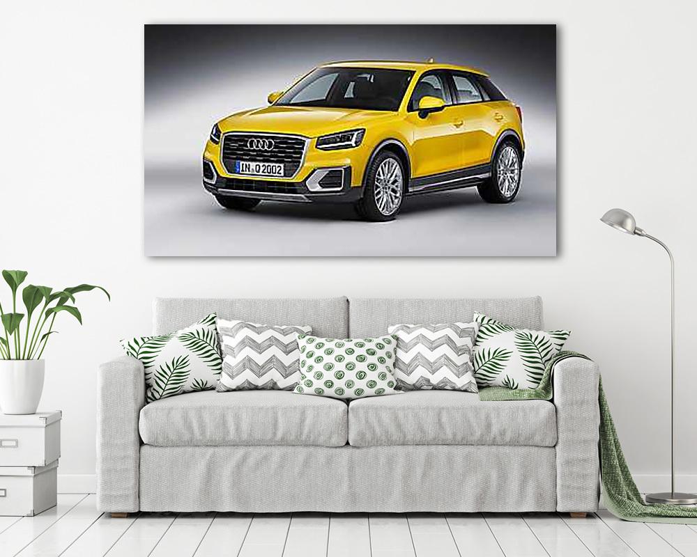 Audi Q2 Sárga (vászonkép) - vászonkép, falikép otthonra és irodába