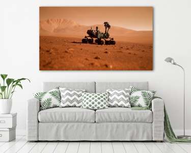 Curiosity Rover a Marson (3D rendering) (vászonkép) - vászonkép, falikép otthonra és irodába