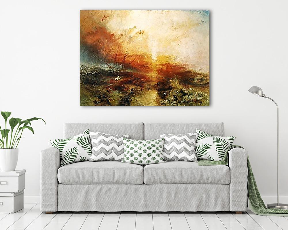 Érkező tájfun a  tengeren (keretezett kép) - vászonkép, falikép otthonra és irodába