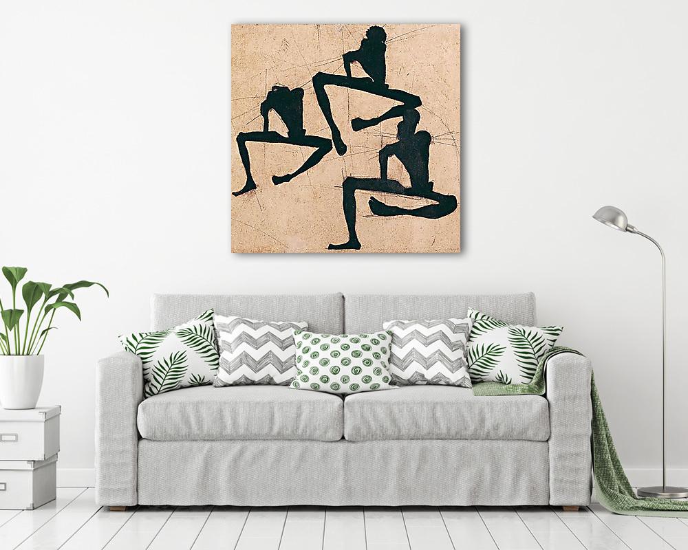 Kompozició három férfi akttal (vászonkép) - vászonkép, falikép otthonra és irodába