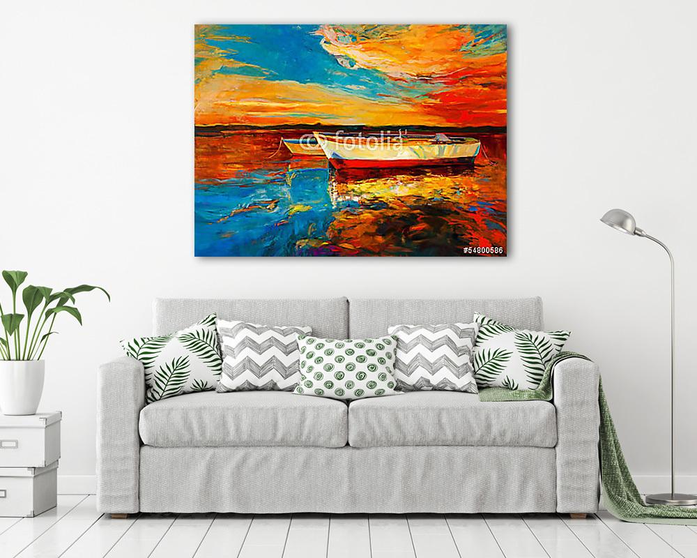 Naplementék az óceán felett - vászonkép, falikép vásárlás Naplementék az óceán felett (vászonkép) - vászonkép, falikép otthonra és irodába