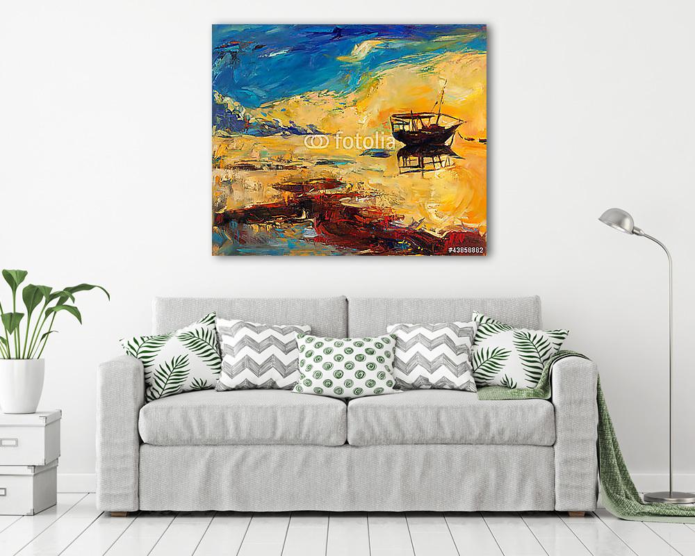Hajó a tengeren - vászonkép, falikép vásárlás Hajó a tengeren (vászonkép) - vászonkép, falikép otthonra és irodába