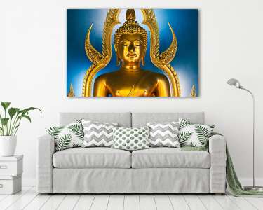 arany buddha szobor (vászonkép) - vászonkép, falikép otthonra és irodába