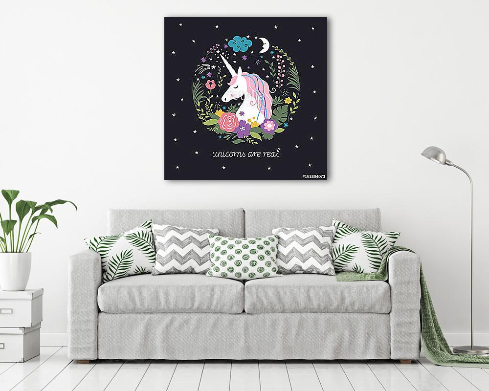 Az egyszarvúak valódiak (vászonkép) - vászonkép, falikép otthonra és irodába