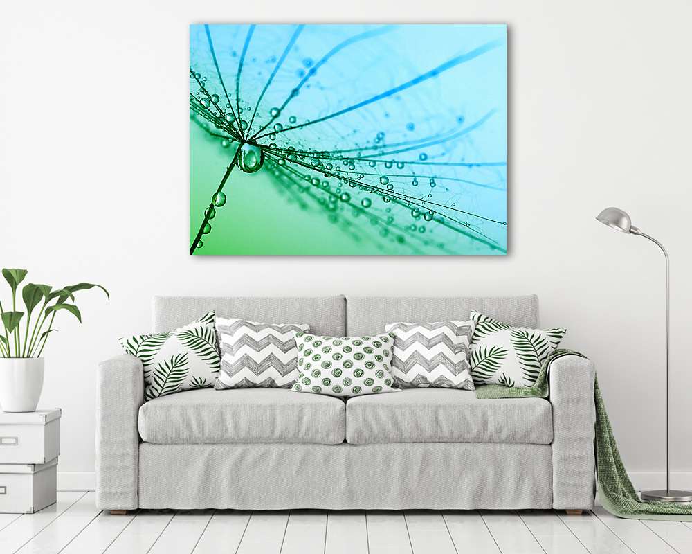 dandelion seeds - vászonkép, falikép vásárlás dandelion seeds (keretezett kép) - vászonkép, falikép otthonra és irodába