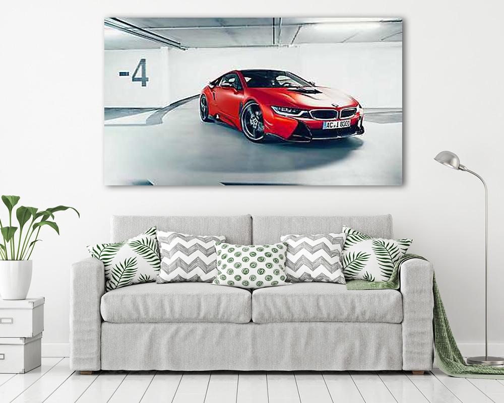 BMW i8 AC Schnitzer (többrészes kép) - vászonkép, falikép otthonra és irodába