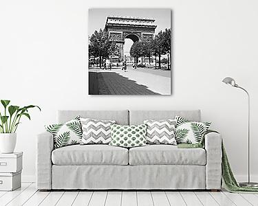 Párizs, a Diadalív a Champs-Élysées felől fényképezve (1966) (vászonkép) - vászonkép, falikép otthonra és irodába